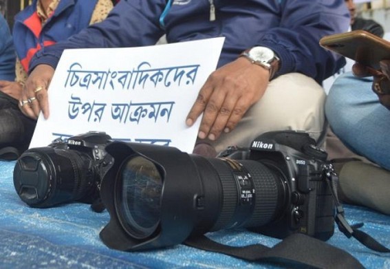 Photojournalists staged protest in Tripura over increasing Attacks on them